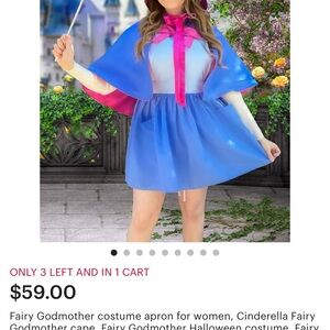 Blue Fairy Godmother Costume Cape